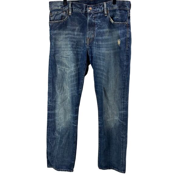 Ralph Lauren Denim & Supply Men’s Jeans Size 34x32 Distressed Straight - Picture 1 of 5